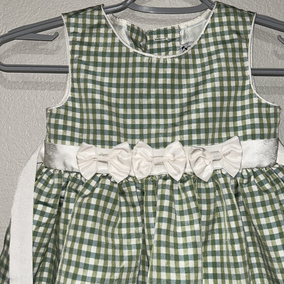 Thanksgiving dress . 4T. Holiday, special occasion. Green Preowned - Picture 4 of 5